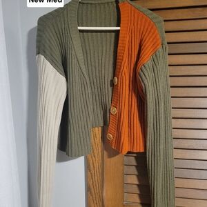 Colorblock Cardigan Sweater